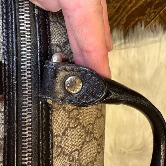 🧡🧡 AUTHENTIC GUCCI GG Monogram Medium Joy Boston Dark Brown 👜👜 - Picture 9 of 16